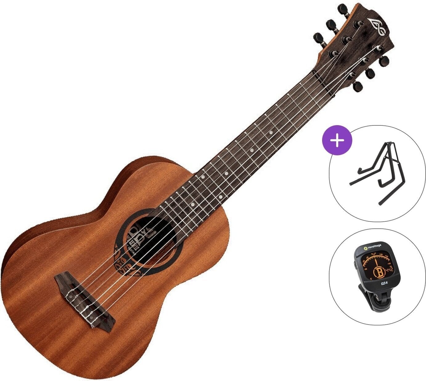 Guitalele LAG TKT-8 Tiki Standard SET Natural Guitalele