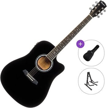 Dreadnought elektro-akoestische gitaar Pasadena PDC-10E Standard SET Black Dreadnought elektro-akoestische gitaar - 1