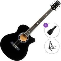 Guitare acoustique Jumbo Pasadena PGC-10 Standard SET Black Guitare acoustique Jumbo