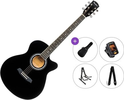Akustická gitara Jumbo Pasadena PGC-10 Premium SET Black Akustická gitara Jumbo - 1