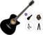 Akustická gitara Jumbo Pasadena PGC-10 Premium SET Black Akustická gitara Jumbo