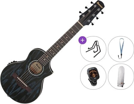 Guitalele Ibanez EWP16EWB-GAO Premium SET Galaxy Aqua Open Pore Guitalele - 1