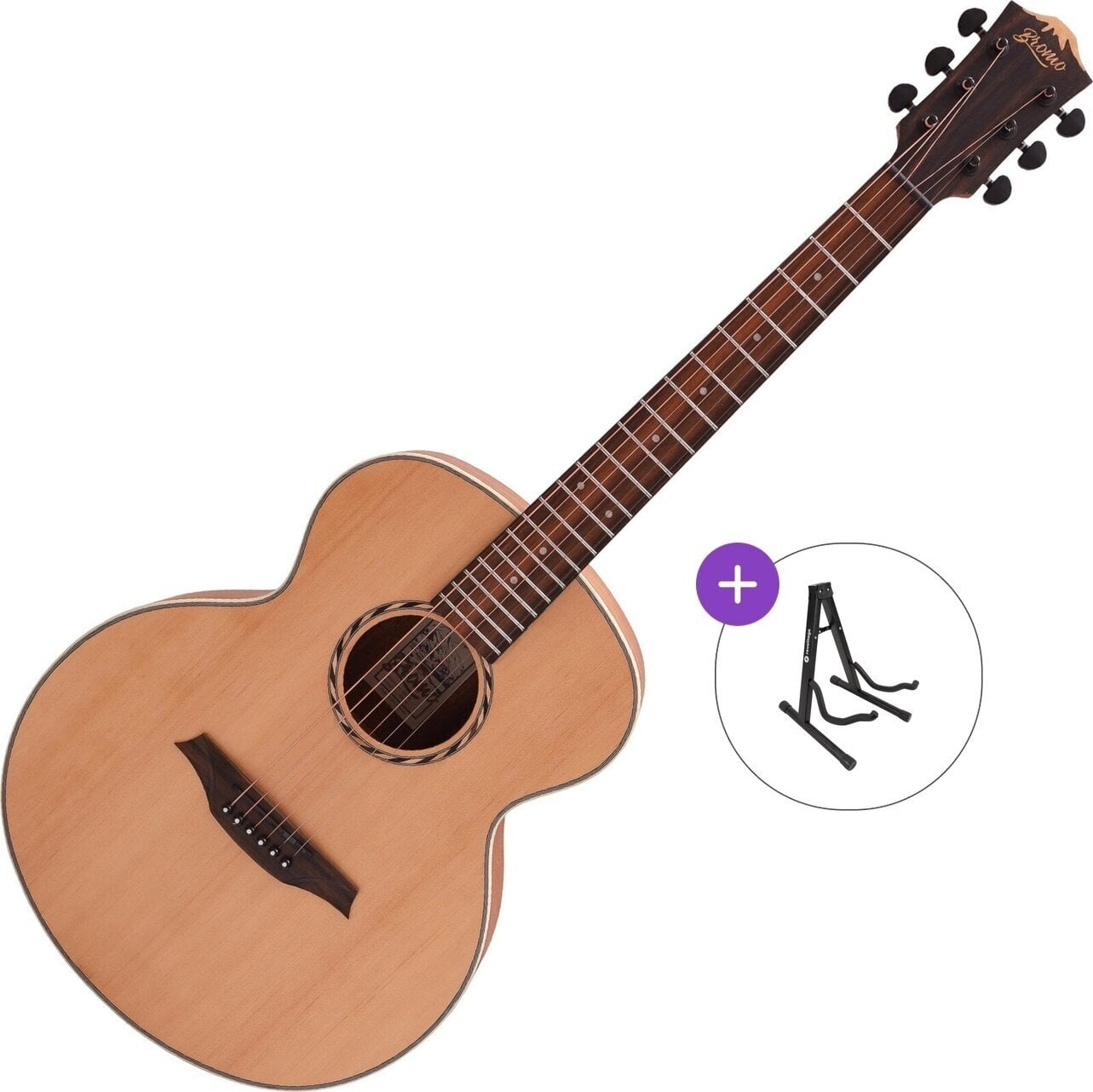 Jumbo Akustikgitarre Bromo BAA8S Basic SET Natural Jumbo Akustikgitarre