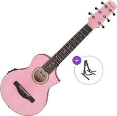 Guitalele Ibanez EWP17M2E-SMO Basic SET Strawberry Milk Open Pore Guitalele
