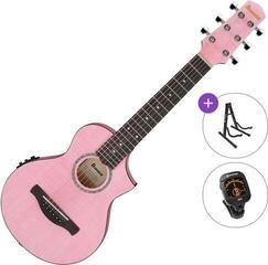 Guitalele Ibanez EWP17M2E-SMO Standard SET Strawberry Milk Open Pore Guitalele