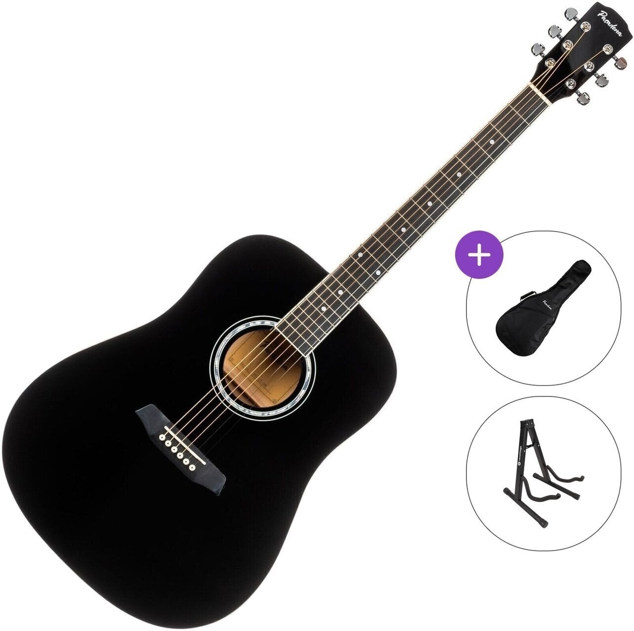 Ακουστική Κιθάρα Pasadena PD-10 Standard SET Black Ακουστική Κιθάρα