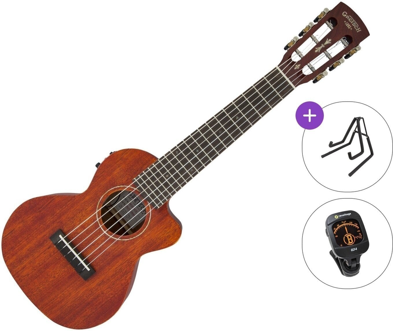 Guitalélé Gretsch G9126 ACE Standard SET Natural Guitalélé