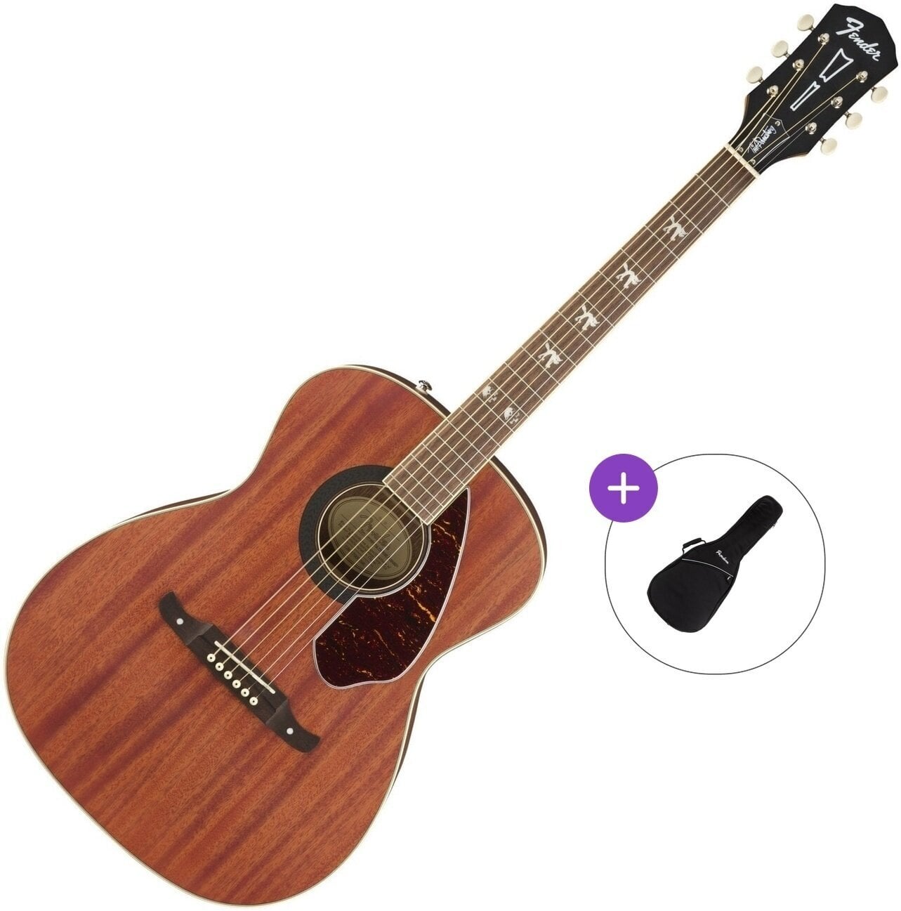 Chitarra Semiacustica Jumbo Fender Tim Armstrong Hellcat Basic SET Natural Chitarra Semiacustica Jumbo