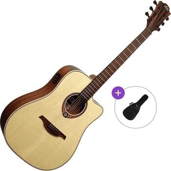 Dreadnought Elektro-Akustikgitarren LAG Tramontane 88 T88DCE Basic SET Natural Dreadnought Elektro-Akustikgitarren - 1