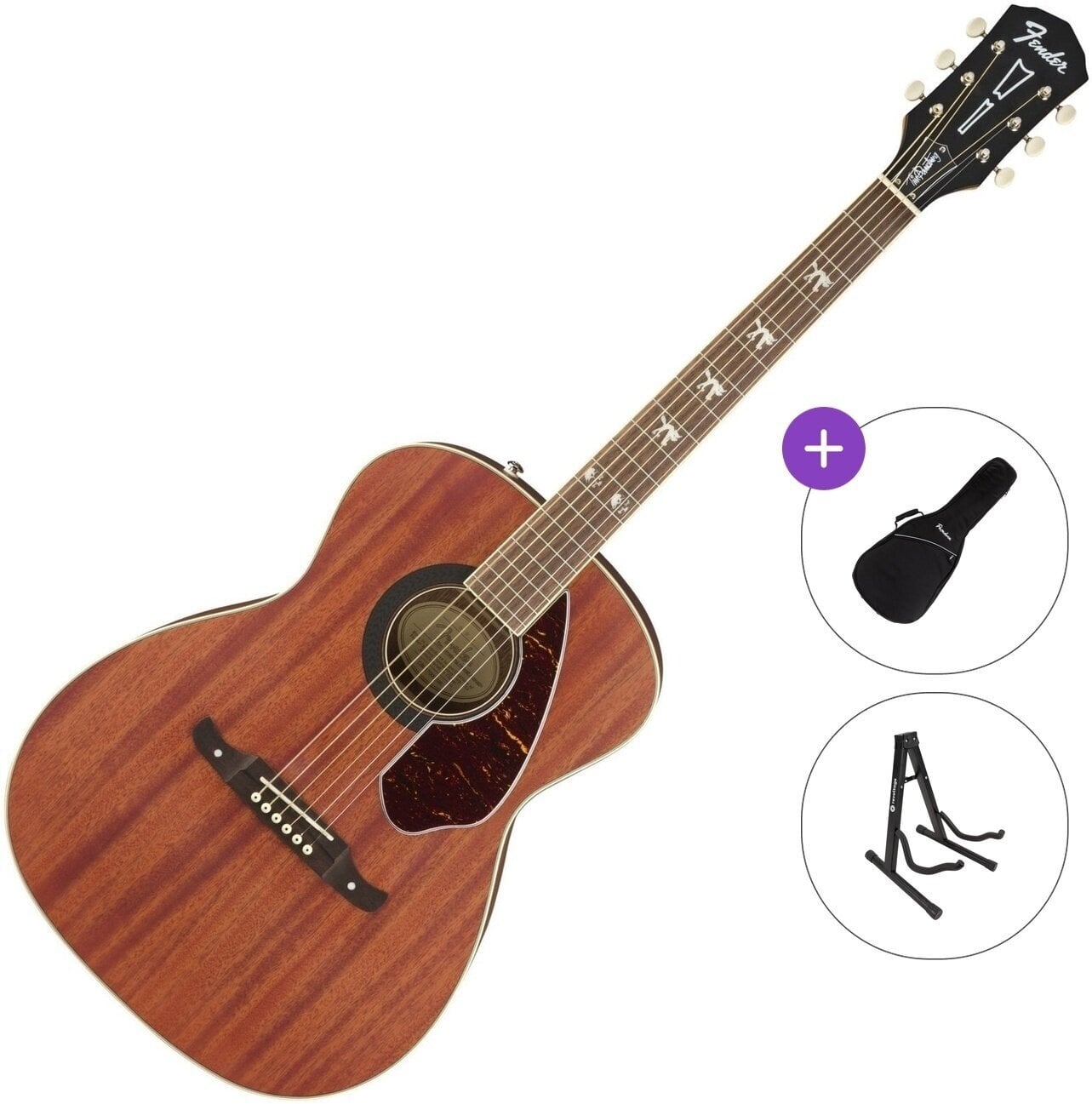 Elektro-akustična jumbo gitara Fender Tim Armstrong Hellcat Standard SET Natural Elektro-akustična jumbo gitara