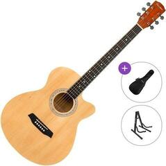 Jumbo Akustikgitarre Pasadena PGC-10 Standard SET Natural Jumbo Akustikgitarre