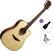 Dreadnought Elektro-Akustikgitarren LAG Tramontane 88 T88DCE Standard SET Natural Dreadnought Elektro-Akustikgitarren