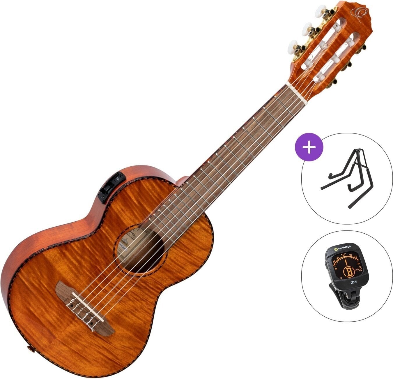 Guitalele Ortega RGLE18FMH Standard SET Natural Guitalele