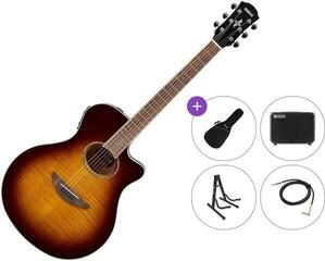 elektroakustiskā ģitāra Yamaha APX600FM Premium SET Tobacco Brown Sunburst elektroakustiskā ģitāra