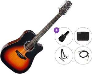 12 strunska elektroakustična kitara Takamine GD30CE-12 Premium SET Brown Sunburst 12 strunska elektroakustična kitara