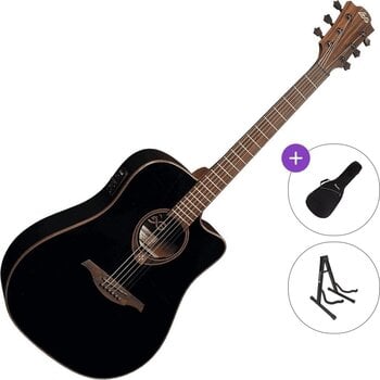 Dreadnought Ηλεκτροακουστική Κιθάρα LAG Tramontane 118 T118DCE Standard SET Black Dreadnought Ηλεκτροακουστική Κιθάρα - 1