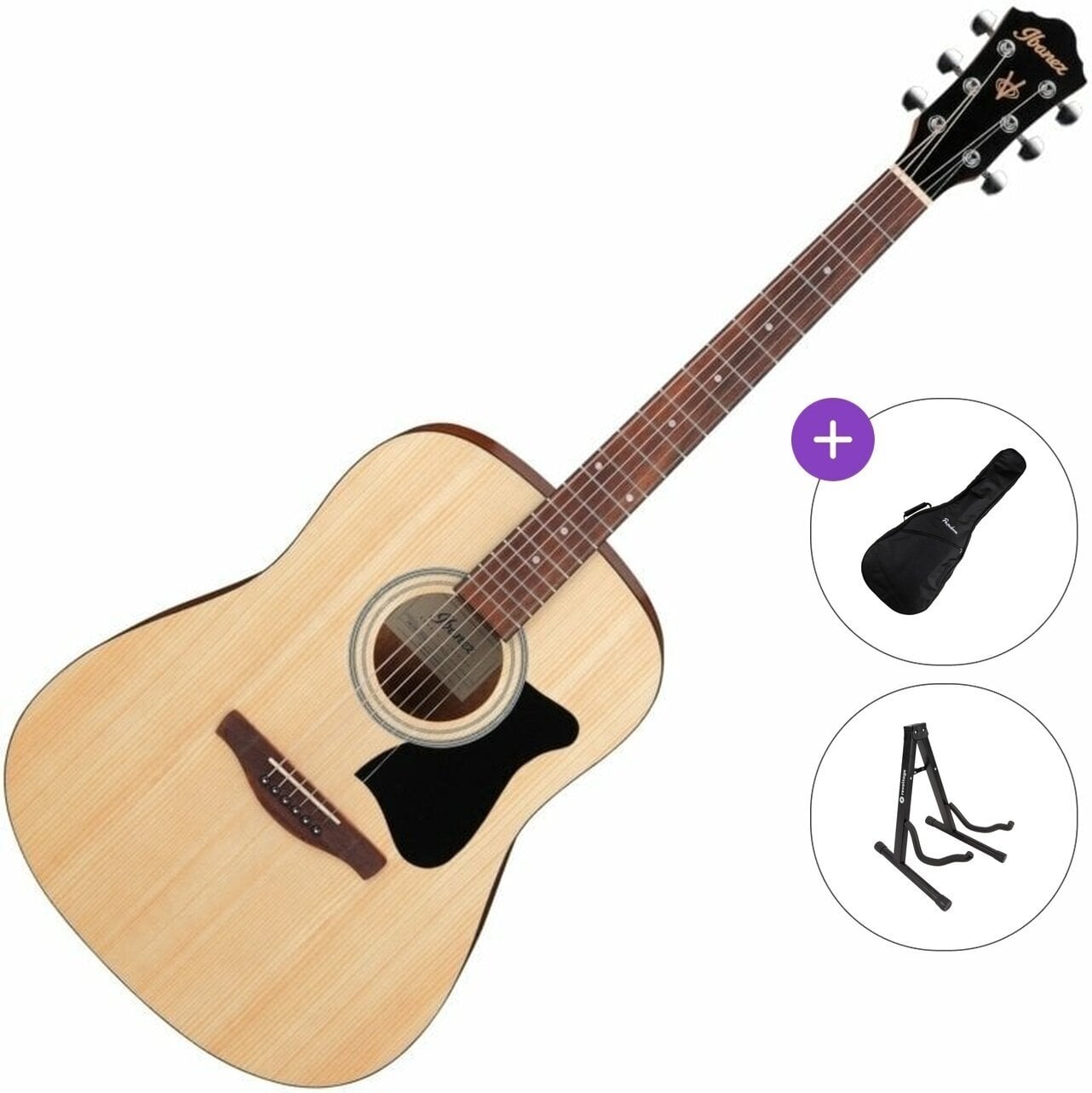 Akustikgitarre Ibanez V40-OPN Standard SET Open Pore Natural Akustikgitarre