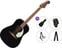 Dreadnought-kitara Fender California Standard Redondo Premium SET Black Dreadnought-kitara