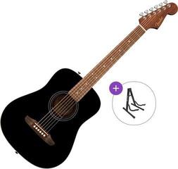 Dreadnought-gitar Fender California Standard Redondo Mini Basic SET Black Dreadnought-gitar