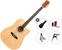 Dreadnought elektro-akoestische gitaar Pasadena PDC-10E Premium SET Natural Dreadnought elektro-akoestische gitaar