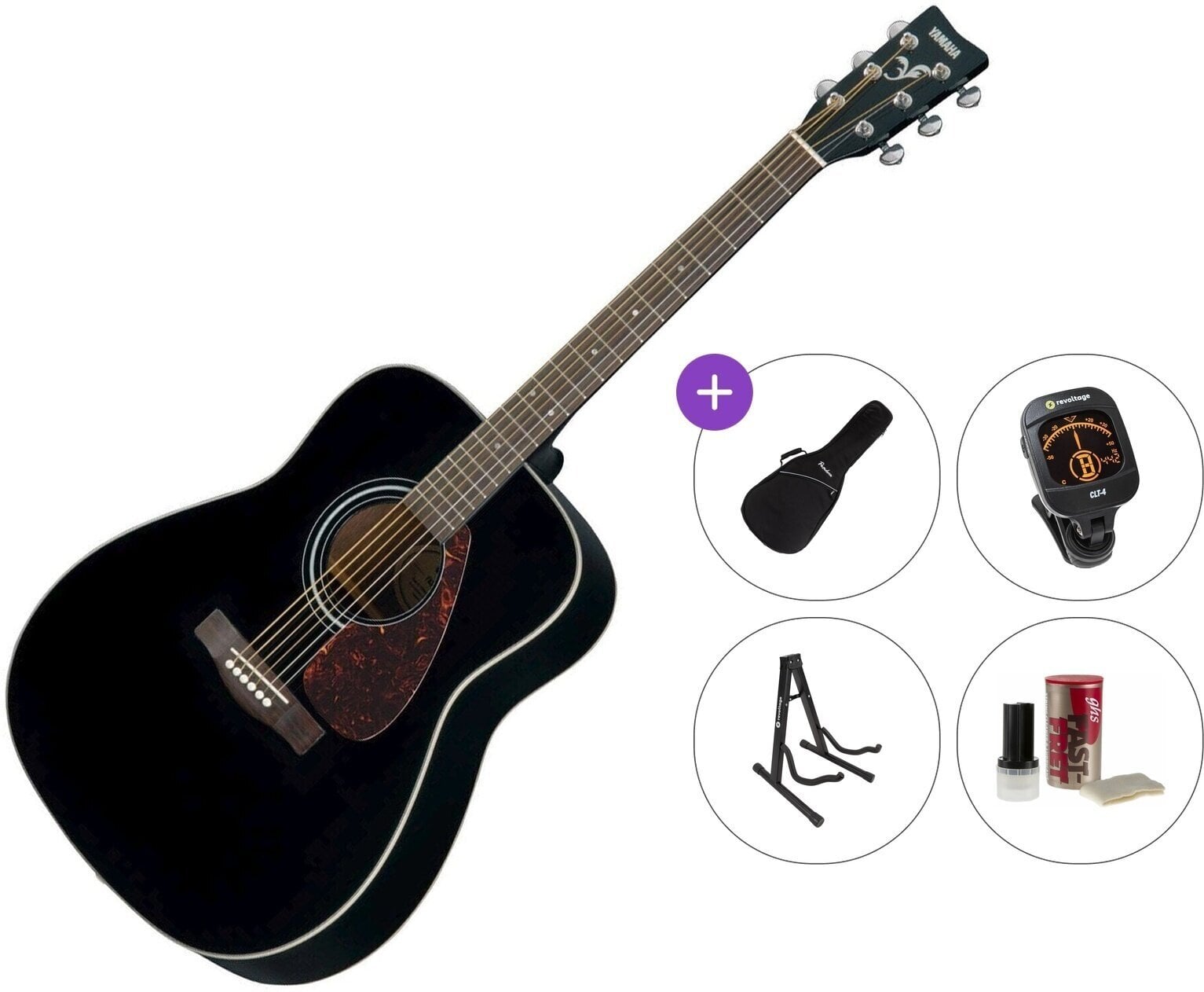 Akustikgitarre Yamaha F 370 Premium SET Black Akustikgitarre