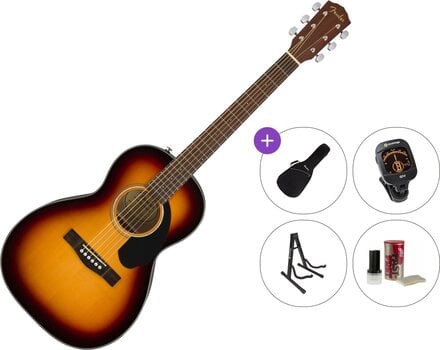 Folkkitarr Fender CP-60S Parlor WN Premium SET Sunburst Folkkitarr - 1