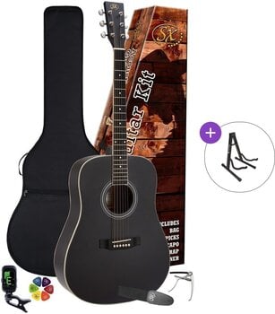 Ακουστική Κιθάρα SX SD104KBK Basic SET Black Ακουστική Κιθάρα - 1