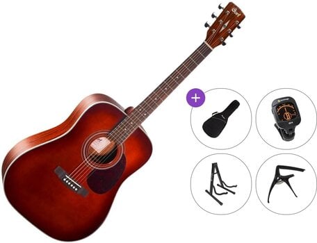 Dreadnought-kitara Cort Earth 70 Premium SET Brown Dreadnought-kitara - 1