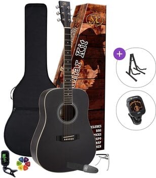 Ακουστική Κιθάρα SX SD104KBK Standard SET Black Ακουστική Κιθάρα - 1