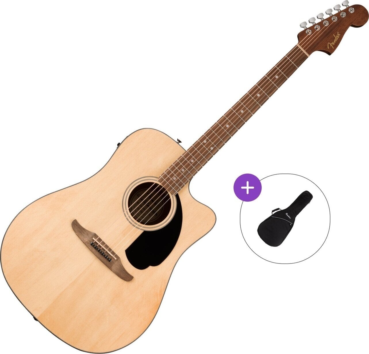 elektroakustiline kitarr Fender California Standard Redondo CE Basic SET Natural elektroakustiline kitarr