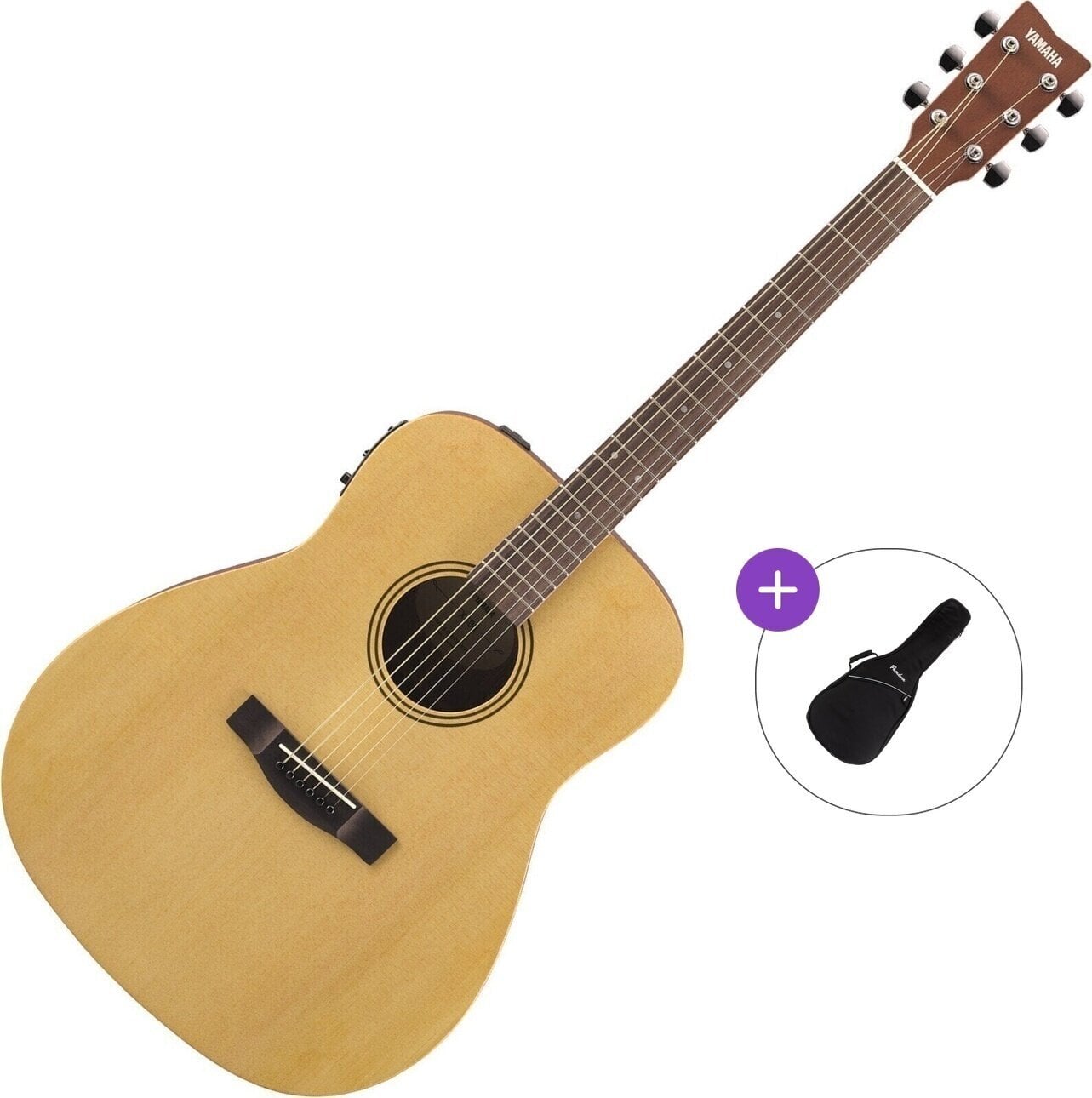 Dreadnought Elektro-Akustikgitarren Yamaha FX400 Basic SET Natural Satin Dreadnought Elektro-Akustikgitarren