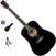 Akustikgitarre Pasadena PD-10L Standard SET Black Akustikgitarre