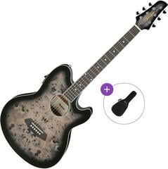 elektroakustisk guitar Ibanez TCY10PA-BKB Basic SET Transparent Brown Black Burst elektroakustisk guitar