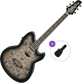 elektroakustisk guitar Ibanez TCY10PA-BKB Basic SET Transparent Brown Black Burst elektroakustisk guitar - 1