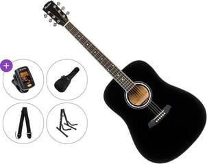 Akustikgitarre Pasadena PD-10L Premium SET Black Akustikgitarre