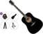 Akustikgitarre Pasadena PD-10L Premium SET Black Akustikgitarre