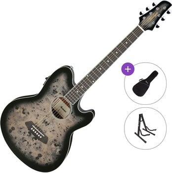 elektroakustisk guitar Ibanez TCY10PA-BKB Standard SET Transparent Brown Black Burst elektroakustisk guitar - 1
