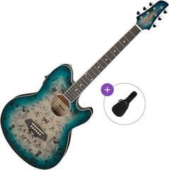 Elektroakustična jumbo Ibanez TCY10PA-CBS Basic SET Cosmic Blue Starburst Elektroakustična jumbo