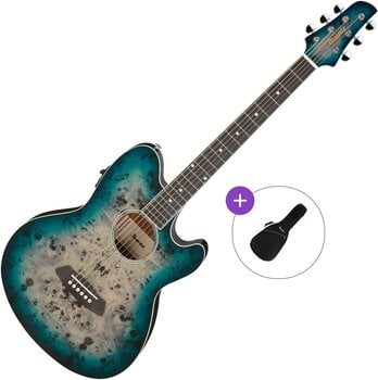 guitarra eletroacústica Ibanez TCY10PA-CBS Basic SET Cosmic Blue Starburst guitarra eletroacústica - 1