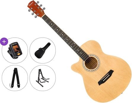 Jumbo Akustikgitarre Pasadena PGC-10L Premium SET Natural Jumbo Akustikgitarre - 1