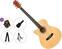 Jumbo Akustikgitarre Pasadena PGC-10L Premium SET Natural Jumbo Akustikgitarre