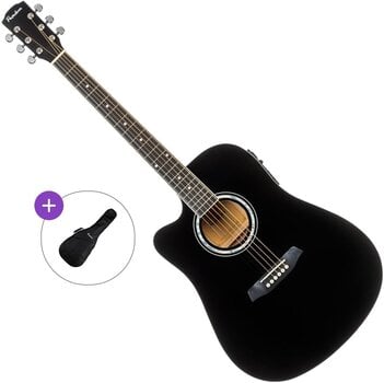 Dreadnought elektro-akoestische gitaar Pasadena PDC-10LE Basic SET Black Dreadnought elektro-akoestische gitaar - 1