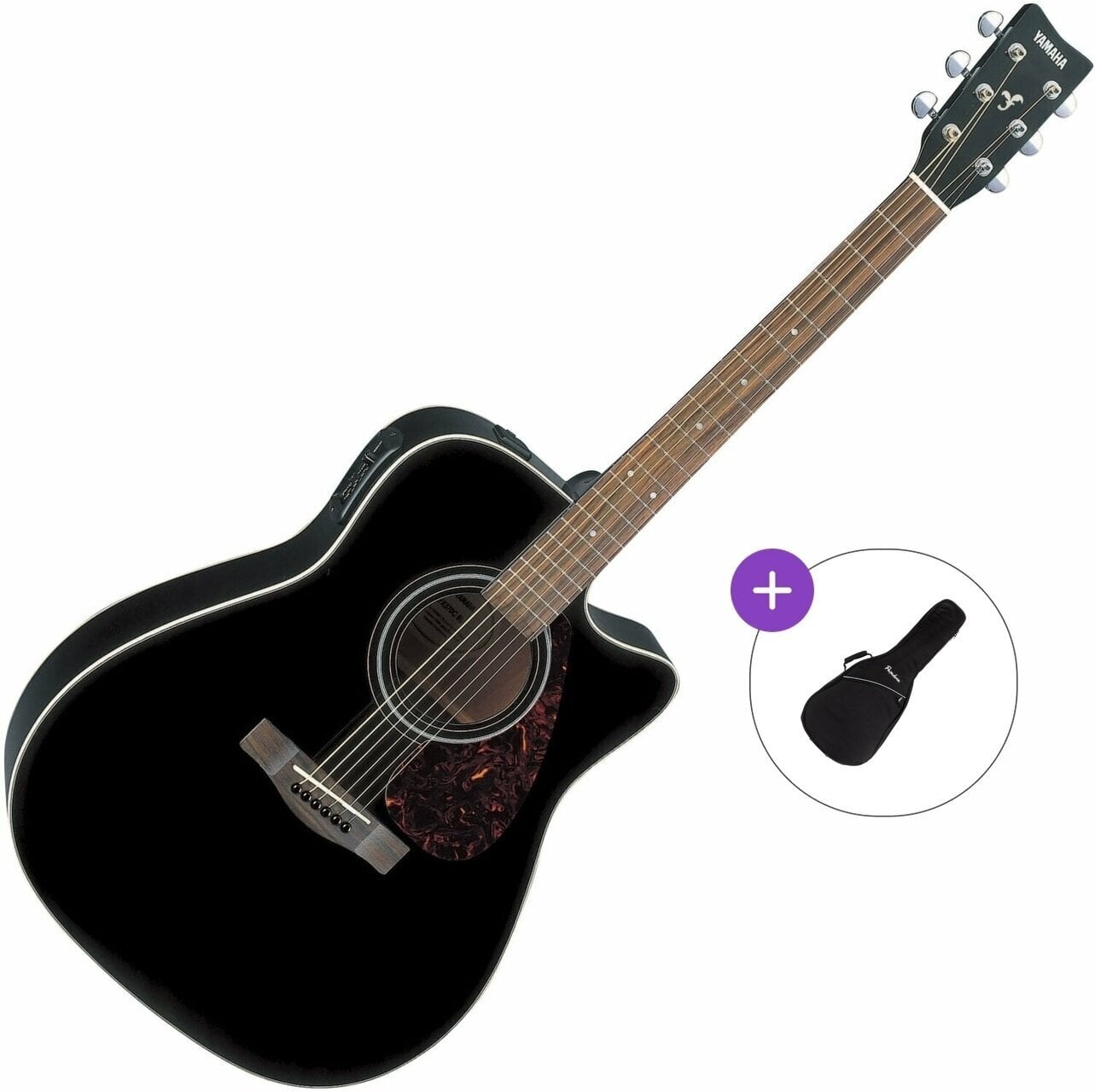 electro-acoustic guitar Yamaha FX370C Basic SET Black electro-acoustic guitar