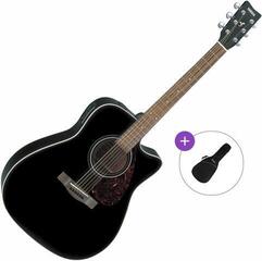 Elektroakustická gitara Dreadnought Yamaha FX370C Basic SET Black Elektroakustická gitara Dreadnought