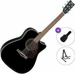 Elektroakustická gitara Dreadnought Yamaha FX370C Standard SET Black Elektroakustická gitara Dreadnought