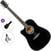 Dreadnought elektro-akoestische gitaar Pasadena PDC-10LE Standard SET Black Dreadnought elektro-akoestische gitaar