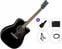 Chitarra Semiacustica Dreadnought Yamaha FX370C Premium SET Black Chitarra Semiacustica Dreadnought