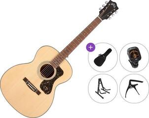 Jumbo Akustikgitarre Guild OM-340 Premium SET Natural Jumbo Akustikgitarre