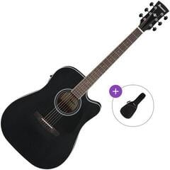 Guitarra electroacústica Ibanez AW84CE-WK Basic SET Weathered Black Open Pore Guitarra electroacústica