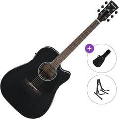 Guitarra electroacústica Ibanez AW84CE-WK Standard SET Weathered Black Open Pore Guitarra electroacústica